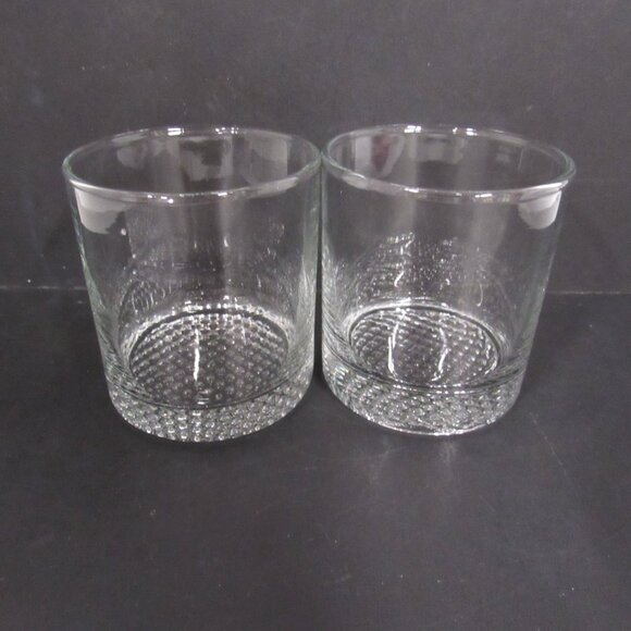 Cocktail Glasses Low Ball Rocks with Golf Ball Textures Base 3 1/2 Inch - Picture 6 of 6